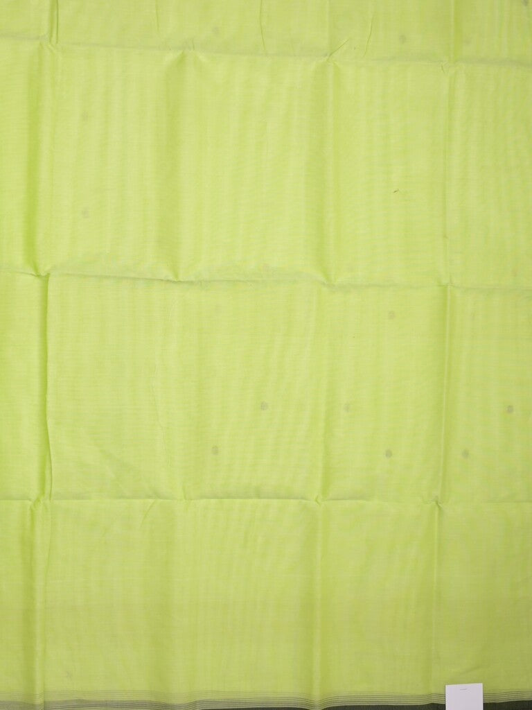 Khadhi cotton saree light green color allover butis & small kaddi border with weaving pallu and plain blouse