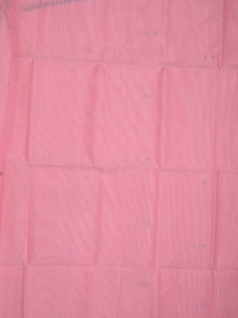 Khadhi cotton saree baby pink color allover butis & small kaddi border with weaving pallu and plain blouse