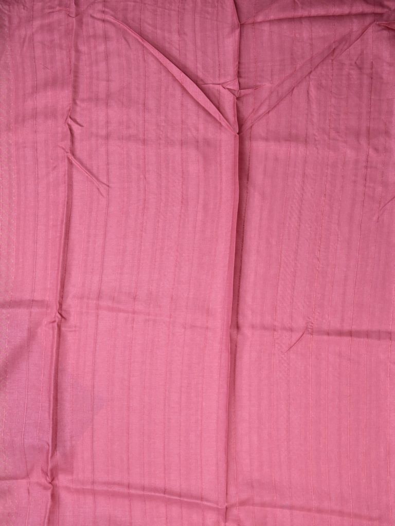 Tussar fancy saree baby pink color allover plain & embroidery border with running pallu and attached plain blouse