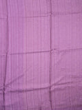 Tussar fancy saree purple color allover plain & embroidery border with running pallu and attached plain blouse