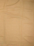 Jute lenin fancy saree beige color allover embroidery butis & embroidery border with running pallu and plan self blouse