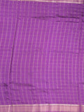 Maheshwari fancy saree black color allover checks & zari border with contrast pallu and attached blouse