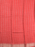 Maheshwari fancy saree purple color allover checks & zari border with contrast pallu and attached blouse