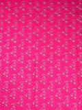 Pink color dola silk fabric with allover embroidery work