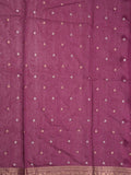 Maheshwari fancy saree orange color allover zari motifs & zari border with contrast pallu and attached blouse