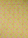 Yellow color georgette floral printed fabrics