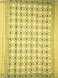 Jamdani cotton saree light yellow color allover weaves & small border with weaving pallu and running blouse