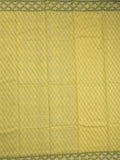 Jamdani cotton saree light yellow color allover weaves & small border with weaving pallu and running blouse