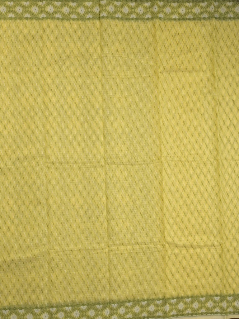 Jamdani cotton saree light yellow color allover weaves & small border with weaving pallu and running blouse