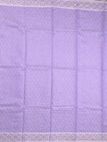 Jamdani cotton saree lavender color allover weaves & small border with weaving pallu and running blouse