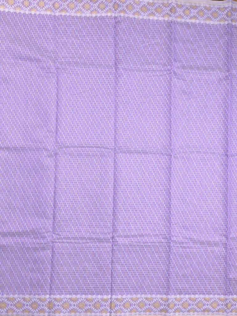 Jamdani cotton saree lavender color allover weaves & small border with weaving pallu and running blouse