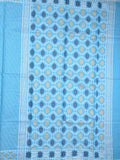 Jamdani cotton saree sky blue color allover weaves & small border with weaving pallu and running blouse