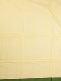 Khadi cotton saree light yellow color allover motifs & small kaddi border with weaving pallu and plain blouse