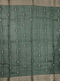 Maheshwari fancy saree maroon color allover checks, zari motifs & zari border with contrast pallu and attached blouse