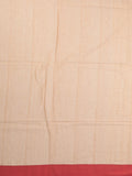 Khadi cotton saree light peach color allover motifs & small kaddi border with weaving pallu and plain blouse