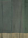 Maheshwari fancy saree onion pink color allover stripes & zari border with contrast pallu and attached plain blouse