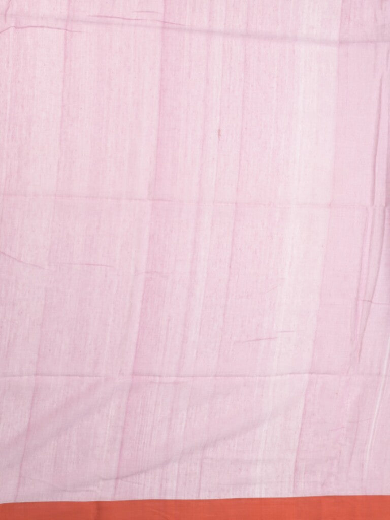 Khadi cotton saree light purple color allover motifs & small kaddi border with weaving pallu and plain blouse