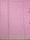 Chanderi fancy saree lavender color allover prints, embroidery & printed border with printed pallu and printed blouse