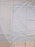 Chanderi fancy saree light lavender color allover embroidery & zari border with short zari pallu and attached plain blouse