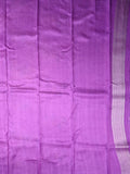 Matka kadhi fancy saree lavender color allover zari weaves & zari border with rich pallu and plain blouse