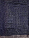Maheshwari fancy saree green and blue color allover prints & zari border with short pallu and attached plain blouse