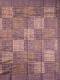 Maheshwari fancy saree light purple color allover prints & zari border with short pallu and attached plain blouse