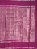 Banaras fancy saree purple color allover zari motifs & kaddi border with contrast brocade pallu and brocade blouse