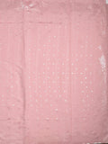 Kosa silk fancy saree baby pink color allover mirror work & embroidery cutwork border with running pallu and attached blouse