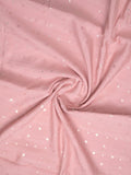 Kosa silk fancy saree baby pink color allover mirror work & embroidery cutwork border with running pallu and attached blouse