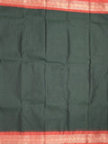 Dhaka cotton saree black color allover plain & zari border with contrast plain pallu and plain blouse