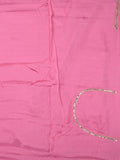 Tabby silk fancy saree pink color allover plain, embroidery motifs & embroidery border with running pallu and designer blouse