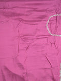 Tabby silk fancy saree dark purple color allover plain, embroidery motifs & embroidery border with running pallu and designer blouse