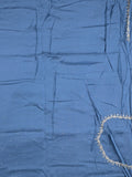 Tabby silk fancy saree navy blue color allover plain, embroidery motifs & embroidery border with running pallu and designer blouse