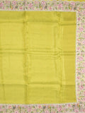 Dola tissue fancy saree parrot green color allover stripes & embroidery cutwork border with running pallu and plain blouse