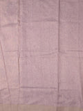 Lenin fancy saree half white color allover plain & fancy border with contrast pallu and attached plain blouse