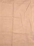 Lenin fancy saree half white color allover plain & fancy border with contrast pallu and attached plain blouse