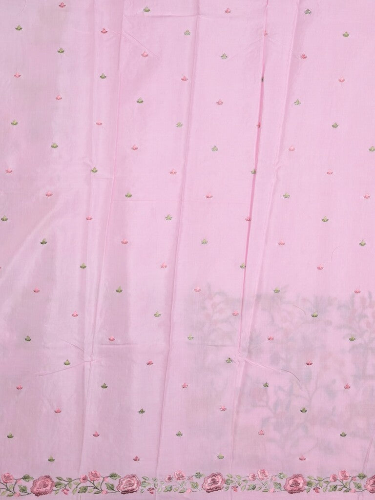 Kota fancy saree light purple color allover weaves & fancy border with running pallu and attached blouse