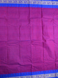 Dhaka cotton saree for women | purple | floral border | without blouse