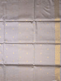 Raw mango fancy saree peacock blue color allover zari weaves & zari border with zari border and attached blouse Copy