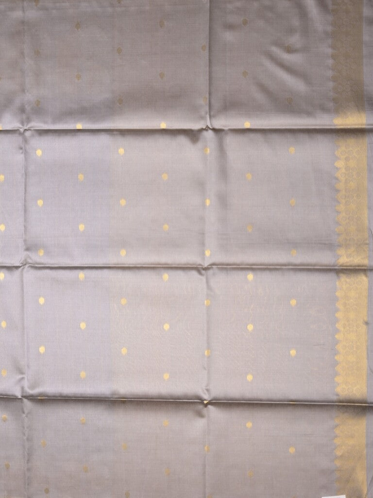Raw mango fancy saree peacock blue color allover zari weaves & zari border with zari border and attached blouse Copy