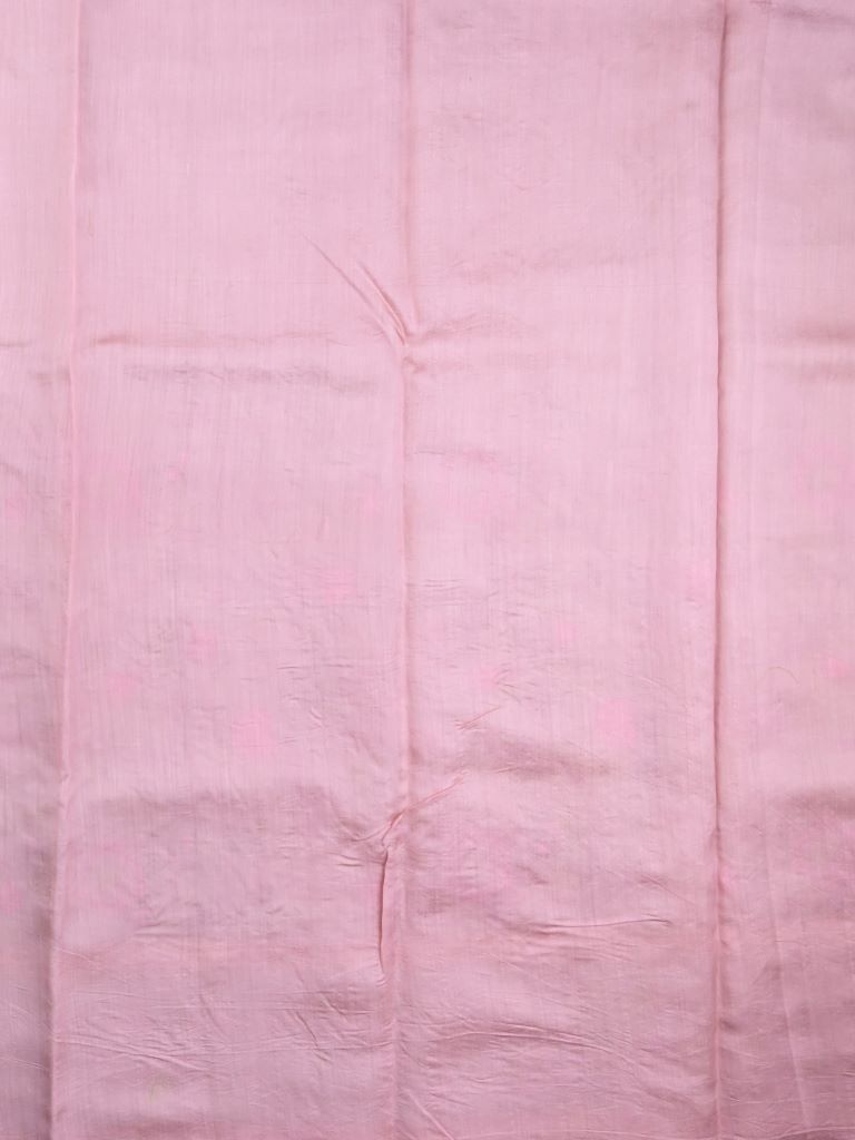 Pure organza fancy saree rose pink color allover zari weaves & kaddi border with short pallu and attached plain blouse