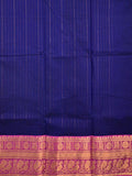 Kanchi cotton saree navy blue color allover zari weaves & kanchi border with rich pallu and plain blouse