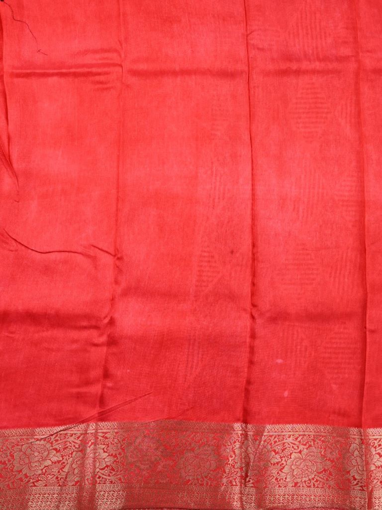 Dola silk fancy saree brown color allover digital prints & zari border with contrast pallu and plain blouse