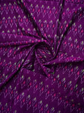 Ikkath cotton saree purple color allover weaves and small kaddi border with contrast pallu