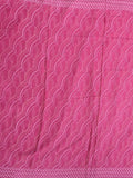 Soft tussar fancy saree rose pink color allover prints & kaddi border with printed pallu and printed blouse