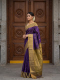 Uppada pattu saree for women | Royal blue | allover zari motifs | party wear