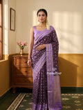 Banaras patola fancy saree for women | royal blue | zari border | party wear
