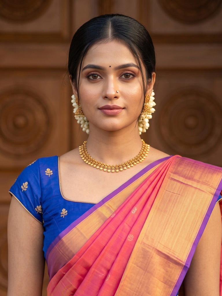 Uppada pattu saree for women | Royal blue | allover zari motifs | party wear