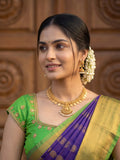 Uppada pattu saree for women | Royal blue | allover zari motifs | party wear