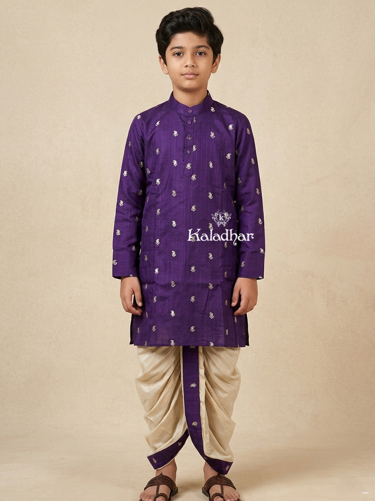 Raw silk Boys Kurta set – Comfortable Fit 10-11 years